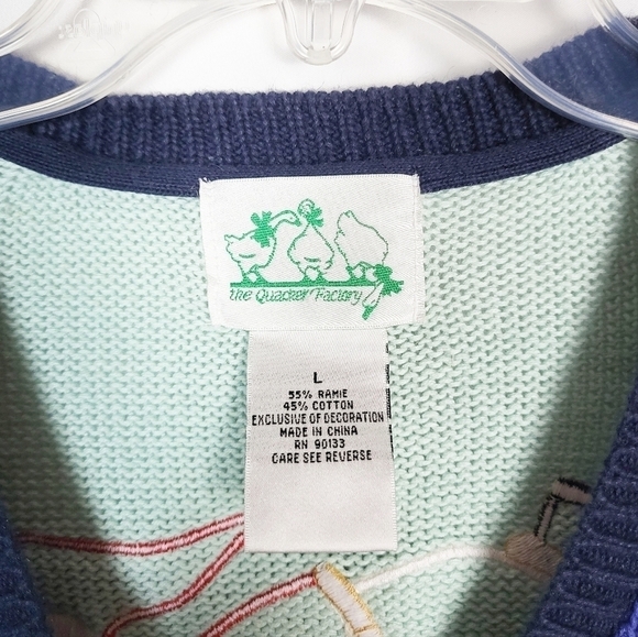 VTG QUACKER FACTORY Snowmen Christmas cardigan ugly sweater - Picture 6 of 6